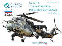 Quinta Studio 1/72 Mi-24P 3D Interior decal #72018 (Zvezda)